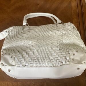 WHBM WHITE  LEATHER Bag/TOTE NWT